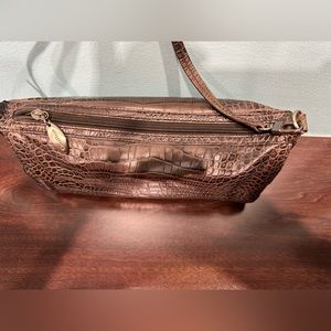 NWOT Vintage Cole Haan Espresso Croc Mini Roll Bag
